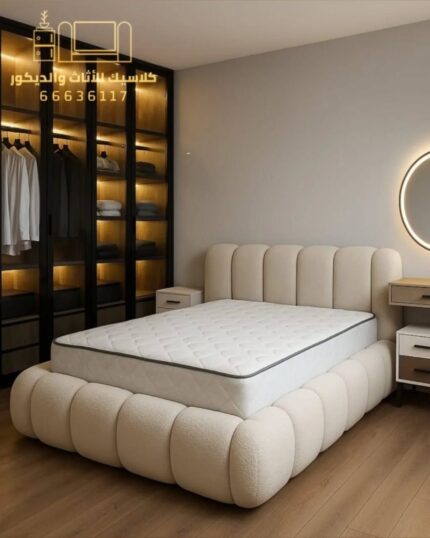 “Luxury bubble bed set with thick plush mattress and soft bedding for a cozy bedroom.”