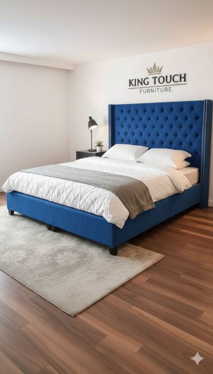 Luxury Button-Tufted Velvet Sleigh Bed Transform your bedroom into a sanctuary of sophistication with our Luxury Button-Tufted Velvet Sleigh Bed. This exquisite piece combines classic elegance with modern comfort, making it the perfect centerpiece for a contemporary or traditional bedroom.